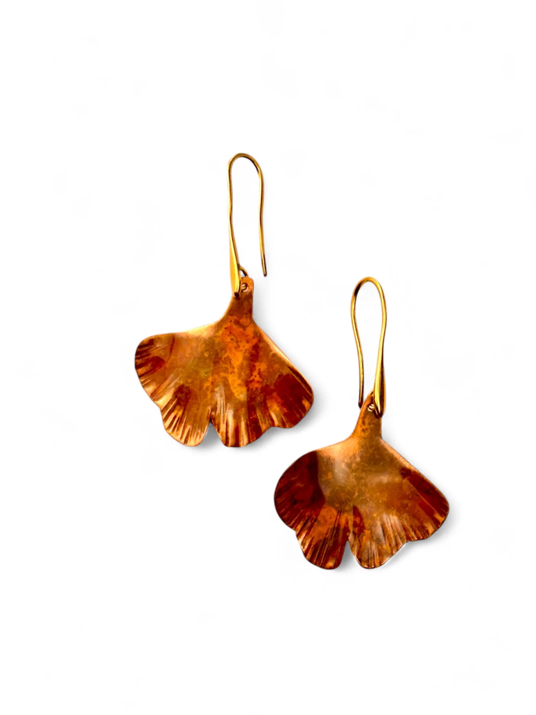 [26837] Small Ginkgo Hoiko Earrings (GIBSCF)