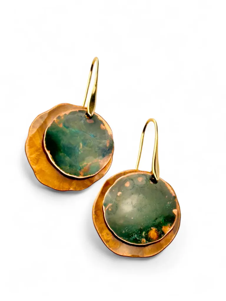 [26328] Double Small Moon Hoiko Earrings (IMDSI)