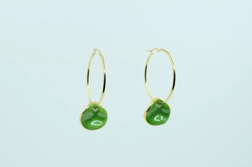 ARGOLLA ONDULADA GRANDE MAXIMILIANAS (Verde Oliva)